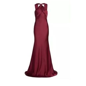 Burgundy Evening Gown Monique Lhullier